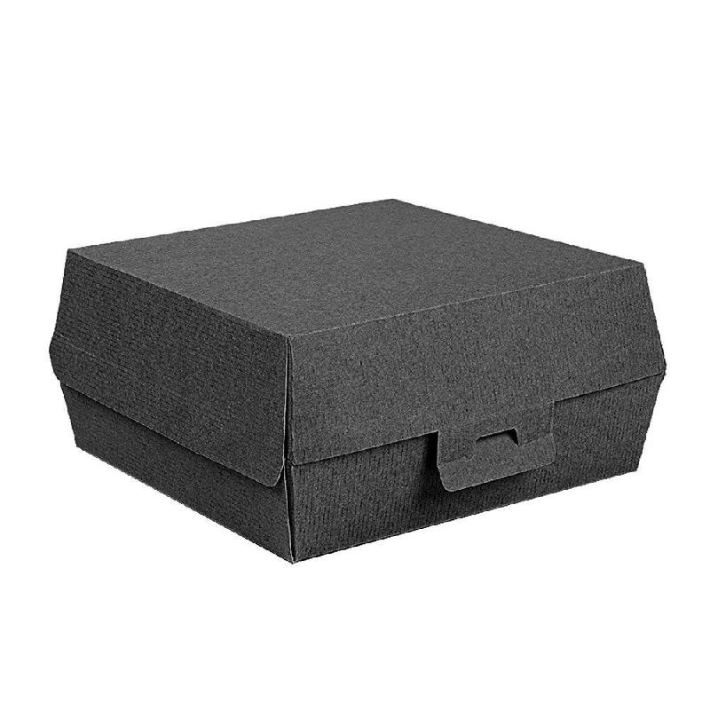 Boîte hamburger The Pack carton ondulé nano micro 17,6x16,8x7,8cm noir - par 300_0