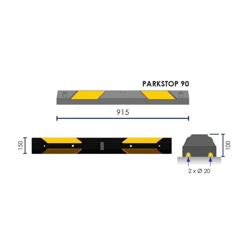 Butée de parking caoutchouc - 1830_0