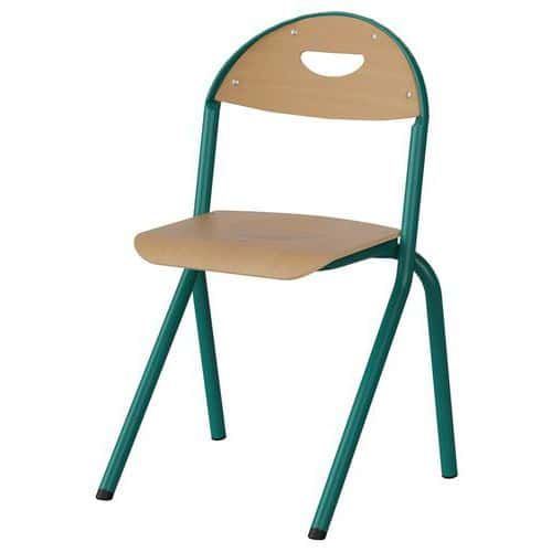 CHAISE MALIBU AST - T4 - ASS/DOS HÊTRE / ALU BLEU 5018 - MANUTAN EXPERT