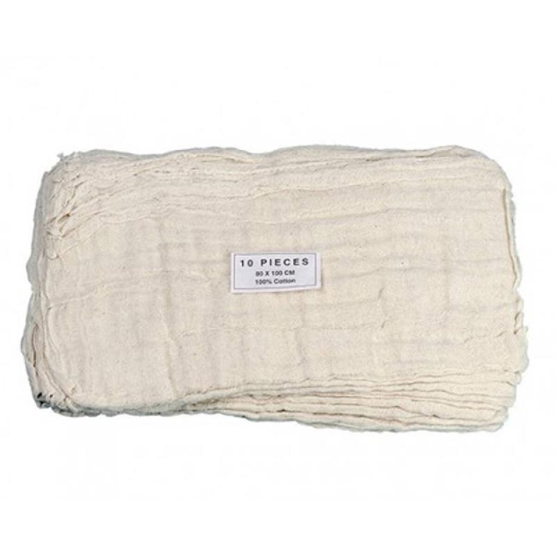 DELAISY – KARGO Gaze coton réutilisable avec trou central 80x120cm x 10 - Delaisy Kargo - 3227570030245_0