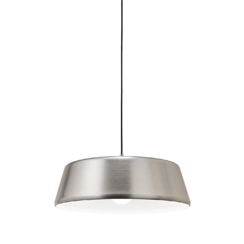 Gea Luce Lampe À Suspension Blanca S/P - Design Moderne En Aluminium Finition Nickel, Connexion E27 Max 60W, Idéale Pour Les Environnements Intérie_0