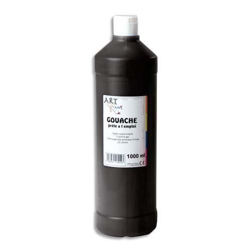 GOUACHE PRÊTE À L'EMPLOI 1 LITRE NOIR - LOT DE 8