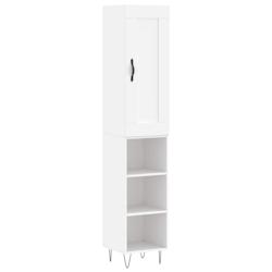HELLOSHOP26 - Buffet bahut commode armoire meuble de rangement organisateur cuisine salle de séjour salon haut 34,5 x 34 x 180 cm bois d'ingénierie_0