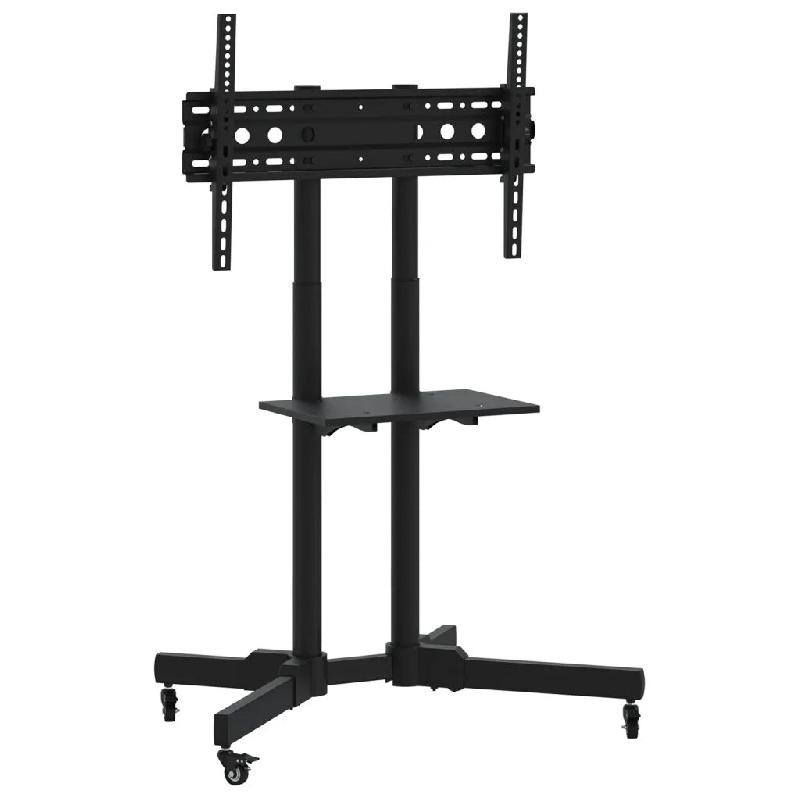 Helloshop26 - Meuble TV sur roulettes pour écran 32-70 pouces réglable hauteur 78 x 56 x 159 cm fonction inclinaison style moderne 02_0047639 - acie_0