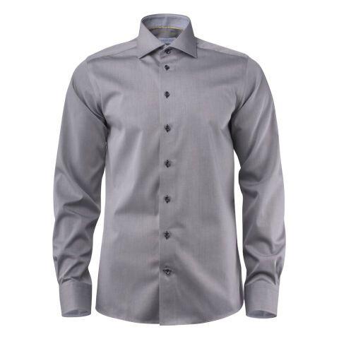 J.HARVEST & FROST YB51 TWILL CHEMISE SLIM FIT HOMMES GRIS/NOIR - TAILLE M