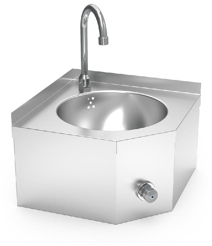 Lave-mains d'angle agenouillé suspendu série XS eau chaude et froide 350x350x200 mm. - 061424FRIC_0