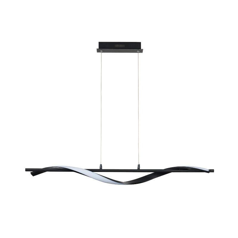LINDBY, SUSPENSION LED MUNJA, NOIR, MÉTAL, À INTENSITÉ VARIABLE