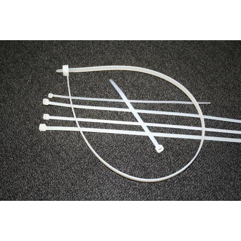 LOT DE 7 - COLLIERS DE SERRAGE 2,5 X 102 - PAR 100 - BLANC