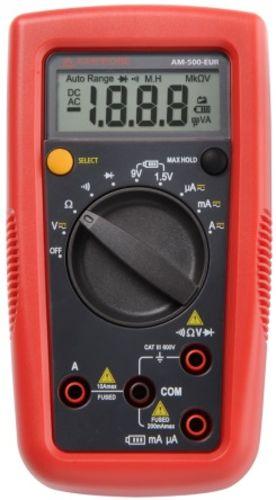 MULTIMÈTRE NUMÉRIQUE COMPACT - 600V, 10A AC/DC - TEST DE PILES - AMPAM-500-EUR