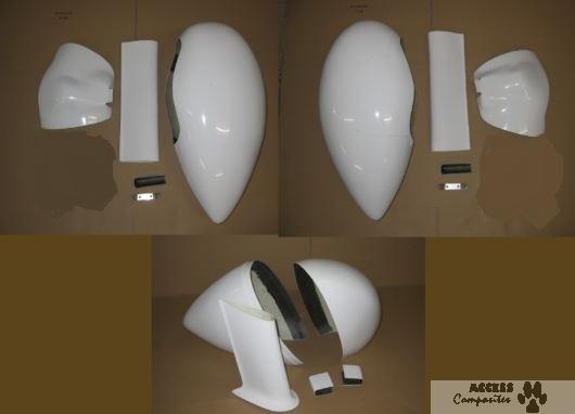 Nynjakcdrj - Kit carénages de roue et jambe de train en carbone/kevlar pour ULM Nynja_0