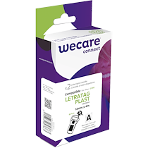 PACK DE 2 CONSOMMABLE ÉTIQUETEUSE WECARE - STANDARD - NOIR/TRANSP. - POUR DYMO RL-DY 12267