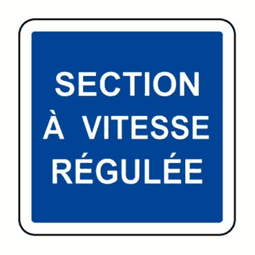 Panneau C51a - Vitesse régulée (Aluminium bords rebordÃ©s, 700 mm, Classe 1)_0