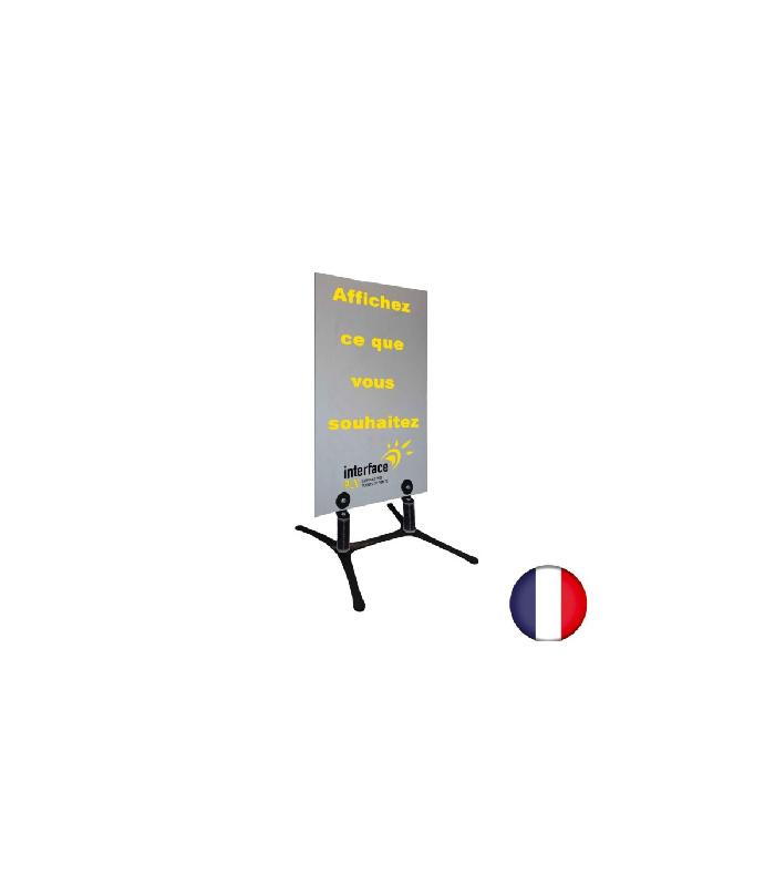 Panneau trottoir PVC personnalisé avec piétement métallique - PFN120NPERSO_0