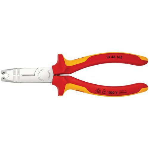 PINCE À DÉGAINER ET À DÉNUDER - BI-MATIÈRE - CHROMÉE - ISOLÉE 1000V - KNIPEX