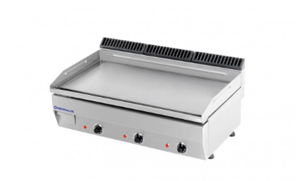 Plancha 400V acier rectifié 88x43x1.5cm série E-95 REPAGAS - 9 kW - 3 zones de cuisson_0