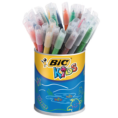 POT DE 36 FEUTRES DE COLORIAGE BIC KIDS COULEUR - POINTE MOYENNE - COLORIS ASSORTIS