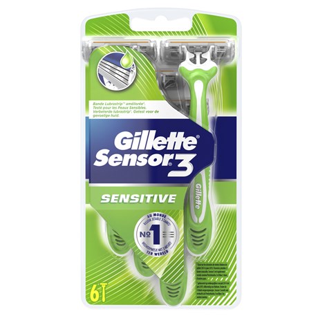 RASOIR SENSOR 3 SENSITIVE GILLETTE (VENDU PAR 6)