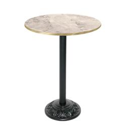 Restootab - Mange-debout style bistrot Ø70cm marbre de trevisse chants laiton - gris TB-VRSFF-R70M-MB.TREV-LAI_0