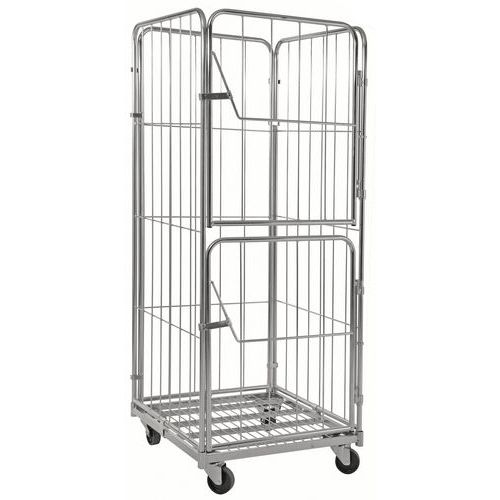 ROLL-CONTENEUR 3 RIDELLES L.720 X L.800- CAPACITÉ 400KG - ITALIANA CONTENITORI