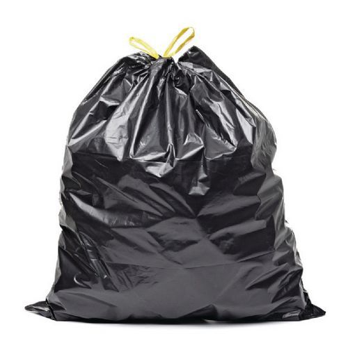 SAC POUBELLE NOIR 100L LIENS COULISSANTS - JETSAC