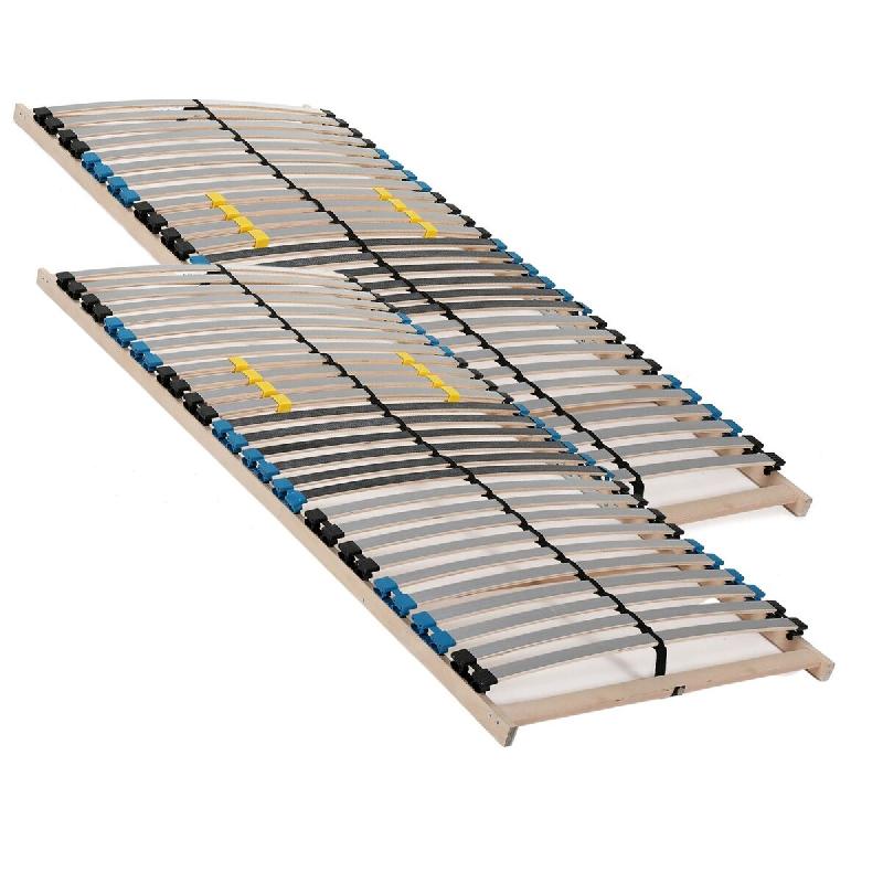 Sleepneo Sommier à lattes 160x200 cm, 7 zones, 28 lattes en bois multiplis, fabriqué en Allemagne, jusqu'à 140 kg - marron LR0416201SP100_0