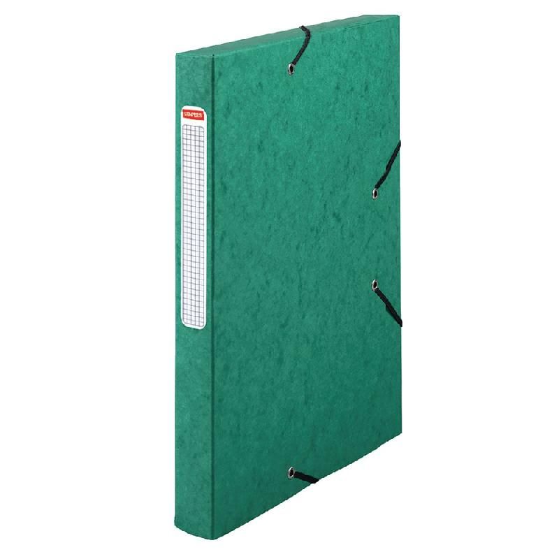 STAPLES CHEMISE GRANDE CAPACITÉ STAPLES - VERT - DOS 3 CM (PRIX À L'UNITÉ)