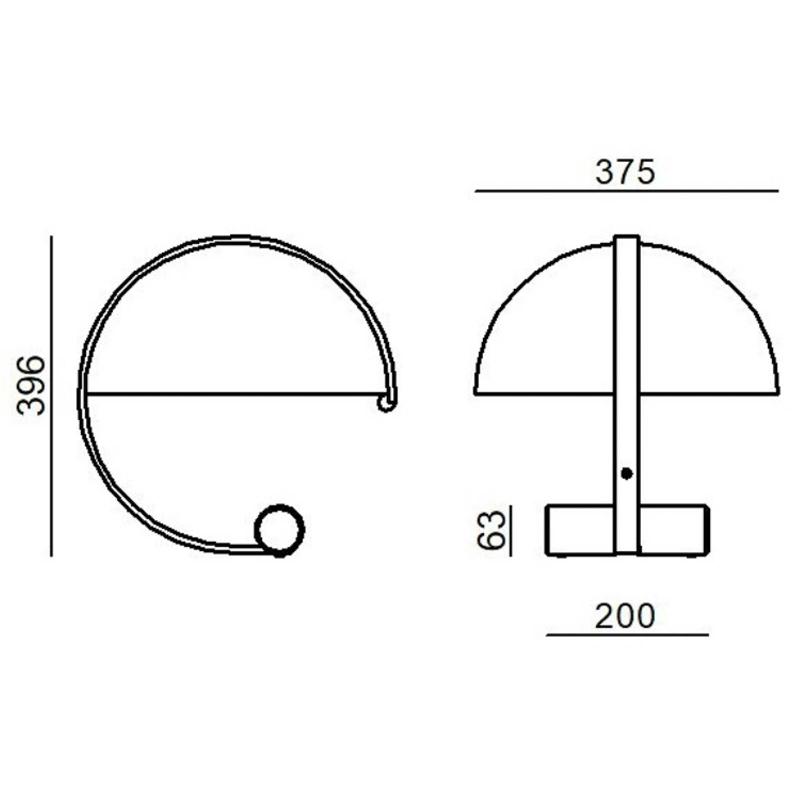 STILNOVO META LAMPE À POSER LED AVEC LED E27 NOIRE