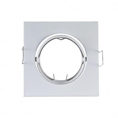 Support de spot carré blanc - 84x84 mm - Référence 911B_0