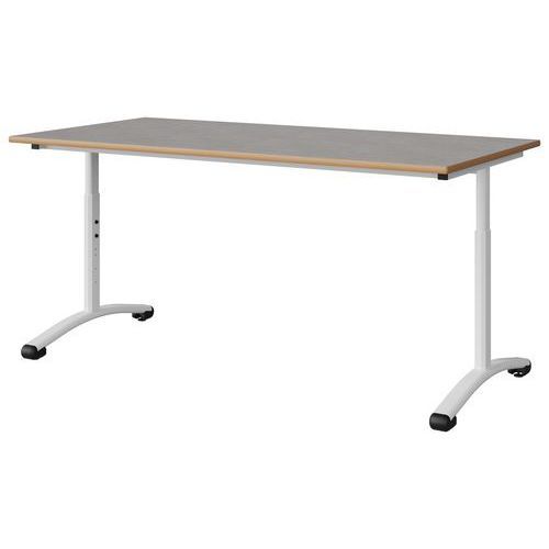 TABLE MALIBU 160X80 T3/T6 DL ST ALAISÉ BÉTON F186/BLC 9016