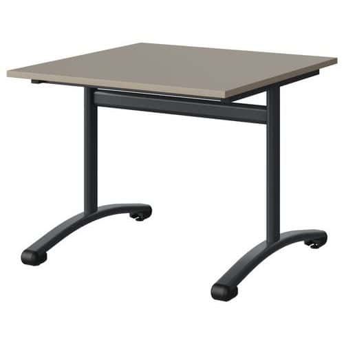 TABLE MALIBU 80X80 T4 DL STRA ABS GRIS U727/GRIS 7016