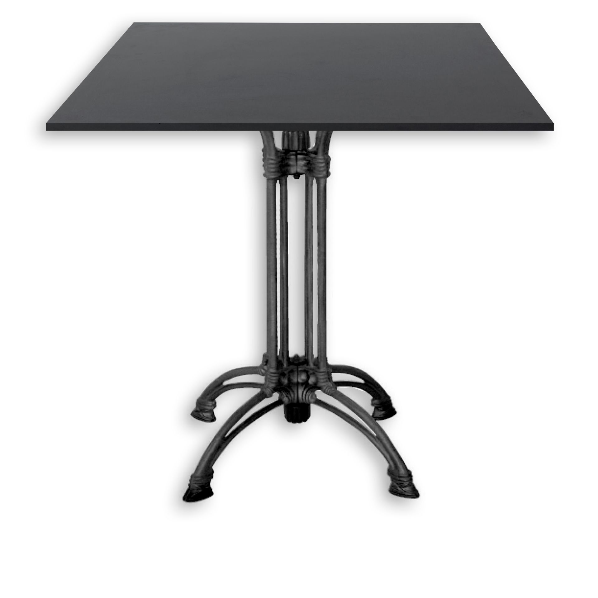 Tables pour restaurant - modèle ArtDec style art déco - piétement en fonte - plateaux sur mesure_0