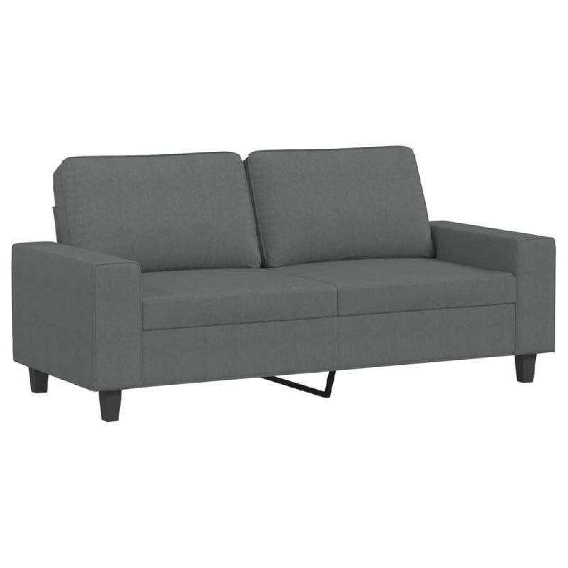 VidaXL Canapé à 2 places Gris foncé 140 cm Tissu Modèle Flex Classique - 359392_0