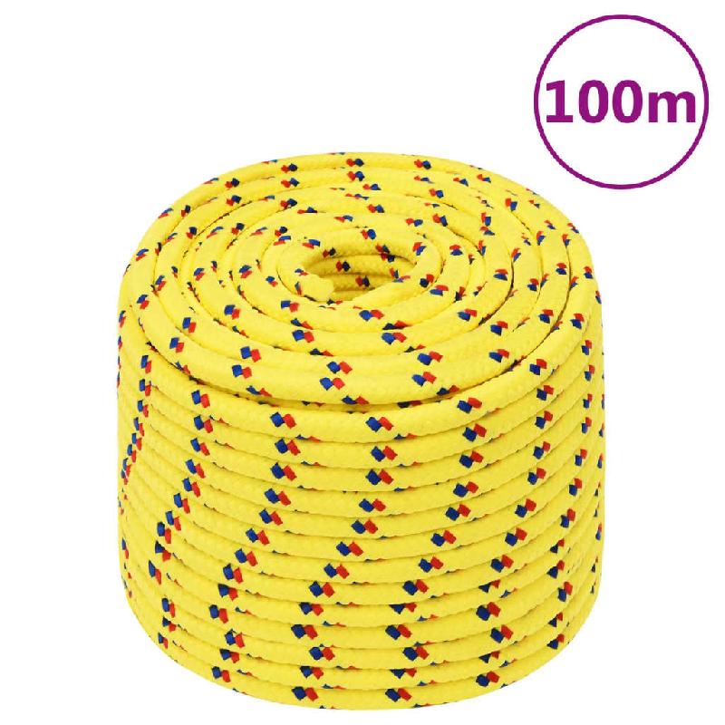 Vidaxl corde de bateau jaune 14 mm 100 m polypropylène 152623_0