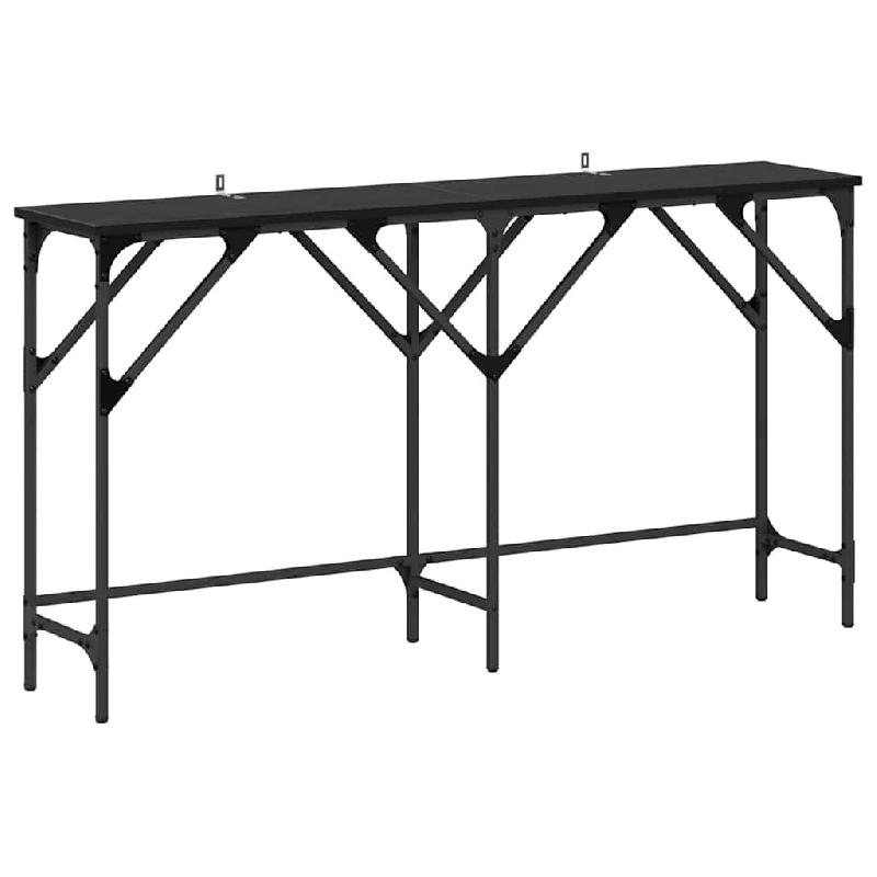 VidaXL Table console Chêne noir 140 x 29 x 75 cm Bois d'ingénierie Modèle Flex Premium - 883530_0