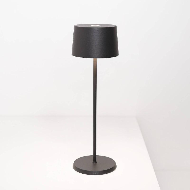 ZAFFERANO OLIVIA 3K LAMPE DE TABLE À ACCU IP65 GRIS