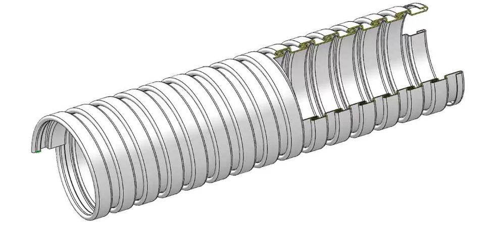Zd - flexibles métalliques Italflex en acier zingué - double agrafage pour protection mécanique et blindages EMC_0
