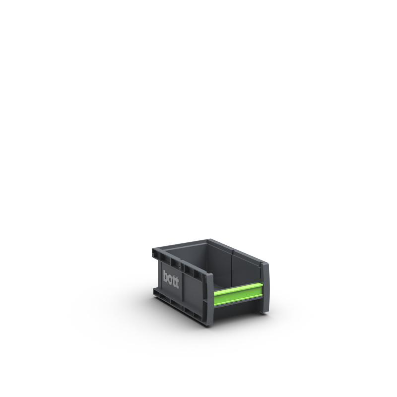 13022046.19 - bottBox M2 avec porte-étiquette - lot de 36 bacs modulaires empilables en plastique gris anthracite_0