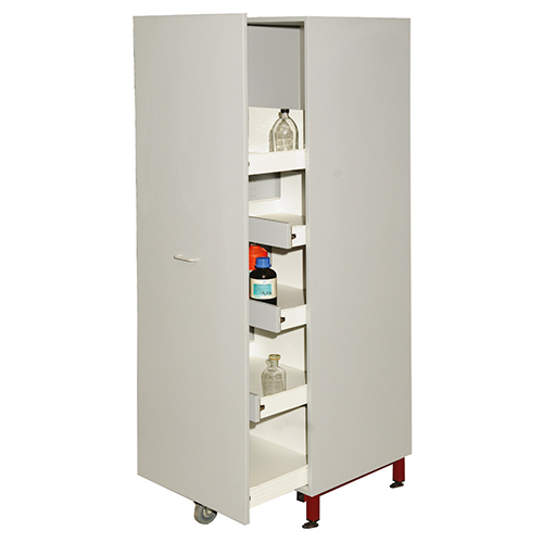 Armoire à tiroirs verticaux avec module simple en bois - 600 X 600 X 2000 mm - Réf AMT 8611 - BIOLAB_0