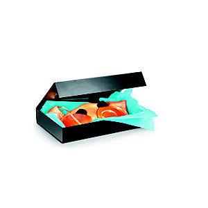 Boîte cadeau carton fermeture aimantée L.37,5 x l.26,5 x H.6,5 cm - Noir brillant_0