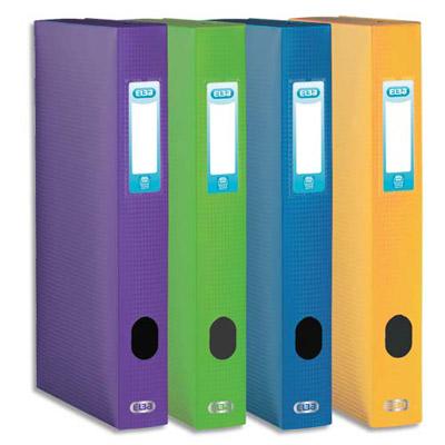 BOÎTE DE CLASSEMENT OXFORD MEMPHIS - 24X32CM - EN POLYPROPYLENE 7/10E - DOS 6CM - COLORIS ASSORTIS - LOT DE 10