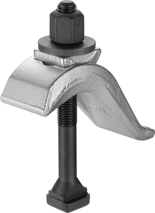 Bride de serrage n°6321 pour rainure en T 12 mm - Hauteur de serrage 0-50 mm - M12 x 12 x 125 mm - AMF - réglable, acier galvanisé_0