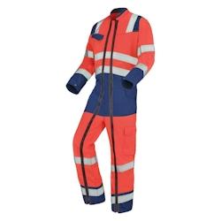 Cepovett - Combinaison avec 2 Zip Fluo Safe XP Rouge / Bleu Marine Taille L - L rouge 3603624998066_0