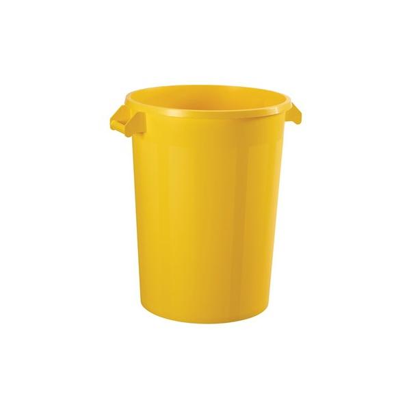 Collecteur alimentaire 100 litres - Pratik Jaune - adapté au tri sélectif et au contact alimentaire_0