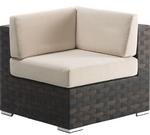 Fauteuil Jamaïque - d'angle pour salon composable d'extérieur - chocolat ou blanc_0