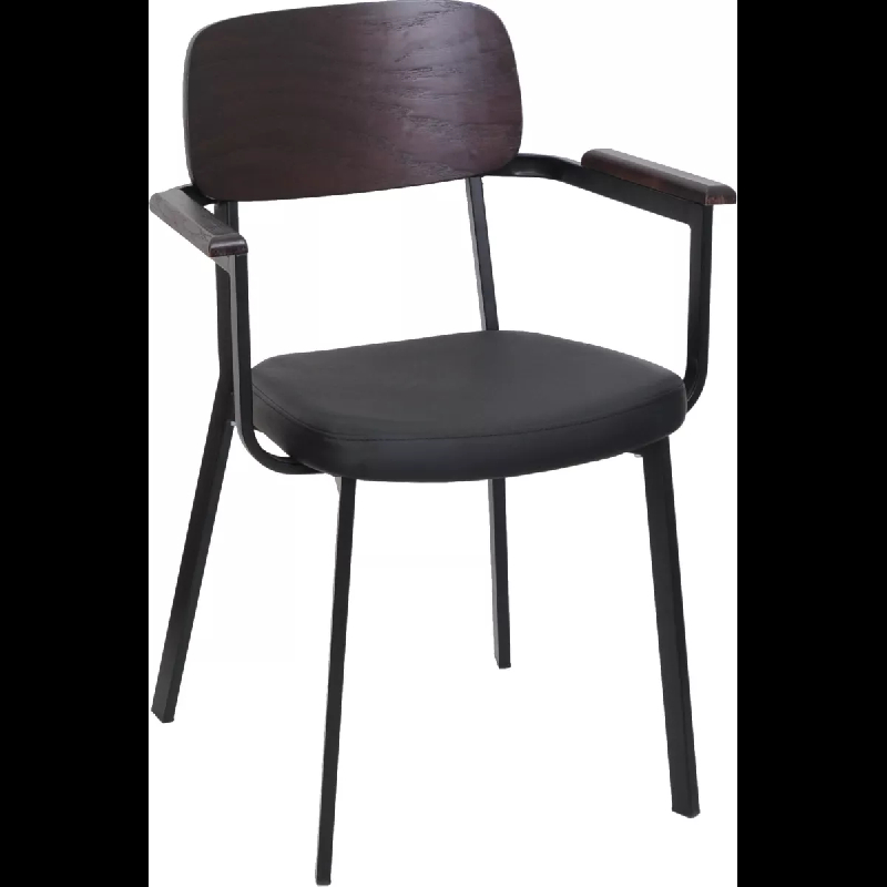 Fauteuil de restaurant LILLE - acier et contreplaqué - empilable - intérieur - contemporain_0