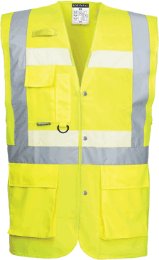 Gilet Glowtex Exécutif Jaune G476 - 4XL - Certifié CE - Bandes Réfléchissantes - Technologie Triple Textiles Lumineux_0