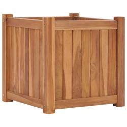 Helloshop26 - Jardinière bac lit surélevé plantes fleurs terrasse jardin 40 x 40 x 40 cm bois de teck solide marron 02_0039230 - 3000218447168_0