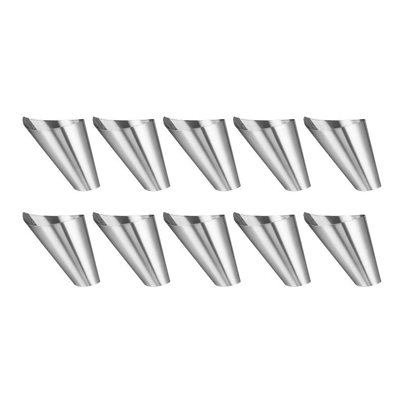 Lot de 10 saignoirs à volaille professionnels - inox 12 kg - avec supports muraux - dimensions sur mesure_0