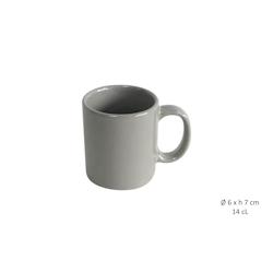 Lot de 12 Tasse Cafe Droite Gris clair 14cl- Gres Maitre Chef - GRESTA012_12_0