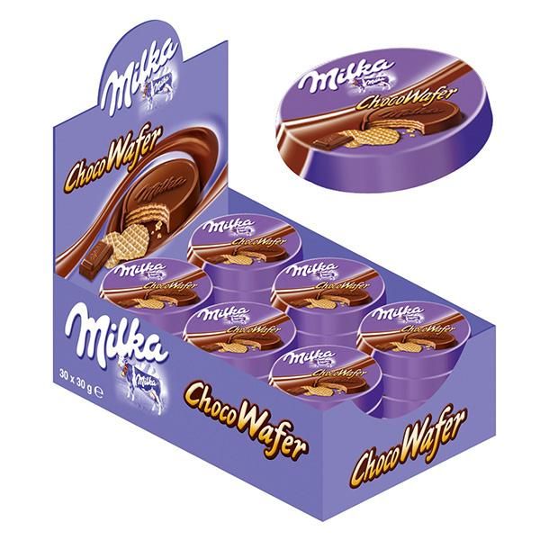 MÉDAILLON GAUFRÉ MILKA - MÉDAILLON GAUFRÉ CHOC MILKA 30G COLIS 30